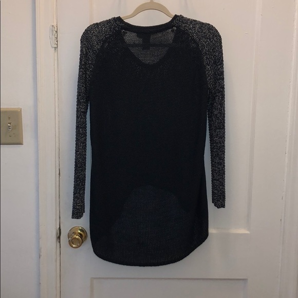 Francesca’s Blue Marbled High Low Sweater - Picture 5 of 5